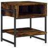 vidaXL Salontafel 40x40x45 cm bewerkt hout gerookt eikenkleurig