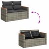 vidaXL 9-delige Loungeset met kussens poly rattan acacia grijs
