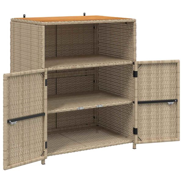 vidaXL Kast met plank Beige 70 x 50 x 87 cm Polyester en Roly Ratten