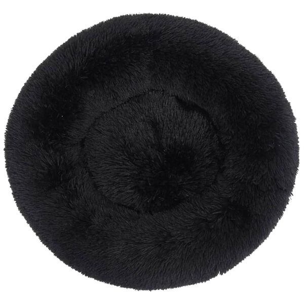 vidaXL Honden-/kattenkussen wasbaar 70x70x15 cm pluche zwart