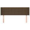 vidaXL Hoofdbord met randen 147x16x78/88 cm stof donkerbruin