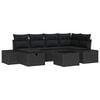 vidaXL Tuin Sofa Set 7 st Zwart poly rattan