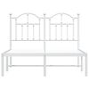 vidaXL Bedframe met hoofdbord metaal wit 120x200 cm