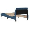 vidaXL Bedframe met hoofdeinde "Dover" 90x190 cm stof blauw