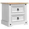 vidaXL Nachtkastje Corona Wit 53 x 39 x 47 cm Massief grenenhout
