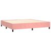 vidaXL Boxspring met matras fluweel roze 200x200 cm