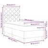 vidaXL Boxspringbed met matras met hoofdeinde Zwart 80 x 200 cm Stof