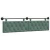vidaXL Hangend hoofdbord Met LED-verlichting Zeegroen Fluweel