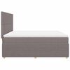 vidaXL Boxspring met matras stof taupe 180x200 cm
