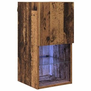 vidaXL Wandgemonteerd tv-meubel Oudhout 30,5 x 30 x 60 cm Bewerkt hout
