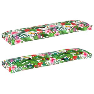 vidaXL Pallet Kussen Set 2 pcs Tropische Jungle 100 x 40 x 8 cm