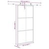 vidaXL Schuifdeur met beslagset 102x205 cm aluminium en ESG-glas
