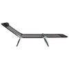vidaXL Opvouwbare zonnebed Zwart 182 x 55 x 85.5 cm Textileen