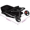 vidaXL Hondenwagen inklapbaar 80x46x98 cm oxford stof zwart