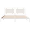vidaXL Bedframe extra lang zonder matras massief hout wit 200x210 cm