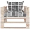 vidaXL 6-delige Loungeset met kussens pallet grenenhout