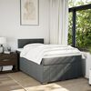 vidaXL Boxspring met matras stof donkergrijs 120x200 cm