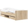 vidaXL Bedframe met lade met hoofdeinde Sonoma Eiken Bewerkt hout