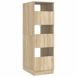 vidaXL Wasmeubel met opslag Sonoma 50 x 68 x 162 cm Bewerkt hout