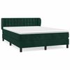 vidaXL Boxspring met matras fluweel donkergroen 140x200 cm