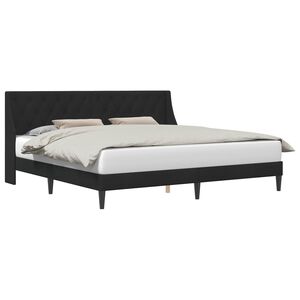 vidaXL Bedframe met hoofdeinde Zwart 180 x 200 cm Fluweel