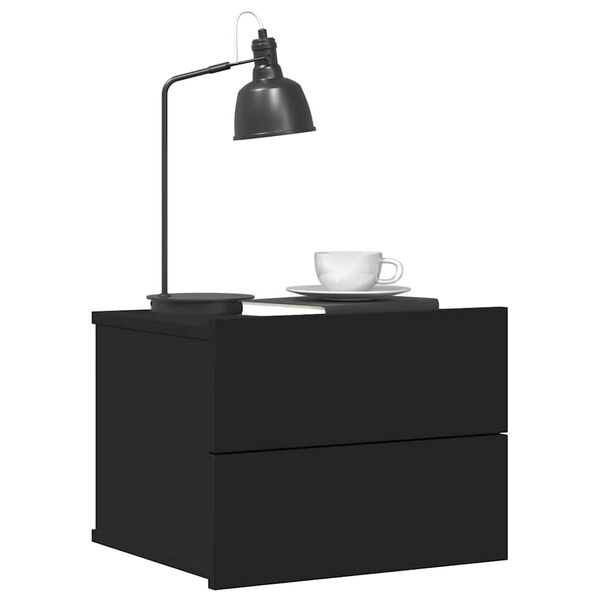 vidaXL Nachtkastje 40x30x30 cm bewerkt hout zwart