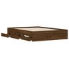 vidaXL Bedframe met lades bewerkt hout bruin eikenkleur 120x200 cm