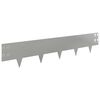 vidaXL Gazonrand 50 st 100 x 20 cm Staal Zilverkleurig