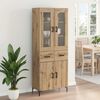 vidaXL Hoge kast met lade 2 pcs Artisan Eiken Bewerkt hout