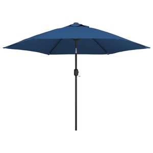 vidaXL Parasol met metalen paal 300 cm blauw