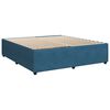 vidaXL Boxspring met matras fluweel donkerblauw 200x200 cm