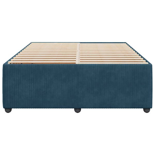 vidaXL Bedframe fluweel blauw 140x200 cm