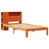 vidaXL Bed met boekenkast zonder matras grenenhout wasbruin 75x190 cm