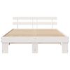 vidaXL Bedframe met hoofdeinde Wit 150 x 200 cm Massief grenenhout