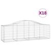 vidaXL Schanskorven 18 st gewelfd 200x50x60/80 cm gegalvaniseerd ijzer