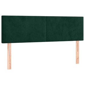 vidaXL Hoofdborden 144x5x78/88 cm fluweel donkergroen