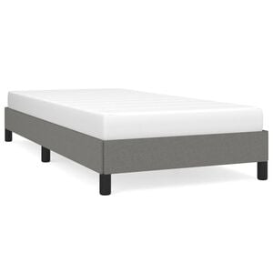 vidaXL Bedframe zonder matras 90x200 cm stof donkergrijs