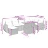 vidaXL 8-delige Loungeset met kussens poly rattan beige