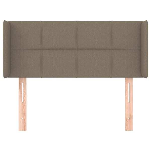 vidaXL Hoofdbord met randen 103x16x78/88 cm stof taupe
