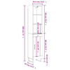 vidaXL Hoge kast 34,5x34x180 cm bewerkt hout hoogglans wit