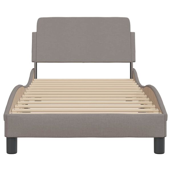vidaXL Bedframe met hoofdeinde "Dover" 80x200 cm stof taupe