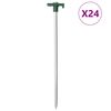 vidaXL Tentharingen 24 st 7 mm 25 cm gegalvaniseerd staal polypropeen