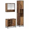 vidaXL Badkamermeubelset met plank 3 pcs Oud Hout Bewerkt hout