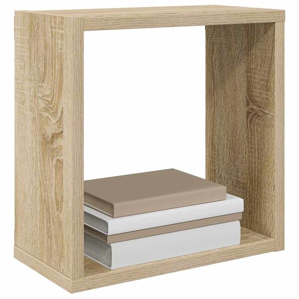 vidaXL Wandschappen kubus 6 st 30x15x30 cm sonoma eikenkleurig