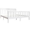 vidaXL Bedframe massief hout wit 180x200 cm
