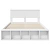 vidaXL Bedframe met plank met hoofdeinde Wit 150 x 200 cm Bewerkt hout