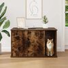 vidaXL Kattenhuis Gerookt eiken 85 x 55 x 50 cm Bewerkt hout
