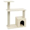 vidaXL Kattenkrabpaal met sisal krabpalen 70 cm cr&egrave;mekleurig