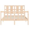 vidaXL Bedframe met hoofdbord massief hout
