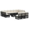 vidaXL Tuinbankenset 14 pcs Zwart poly rattan